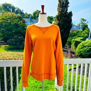 J. Crew Vintage 100% Cotton Oversized Sweatshirt, Size Large, Burnt Orange